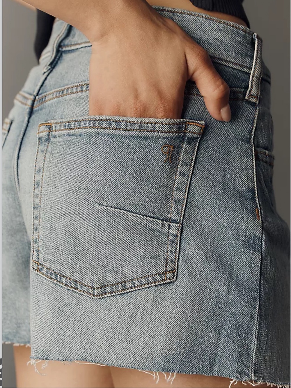 Pilcro Light Blue Denim Mini Shorts